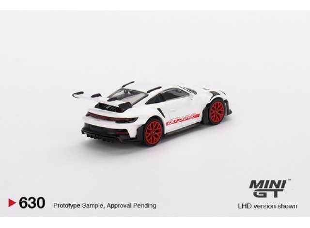 Preorder - May 2024 - 1/64 Porsche 911 (992) GT3 RS with Pyro Red Accent Package, white