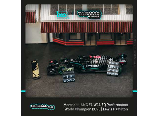Preorder - February 2024 - 1/64 2020 Mercedes AMG F1 W11 EQ Performance #44 Lewis Hamilton Winner Turkish Grand Prix World Champion 2020, black