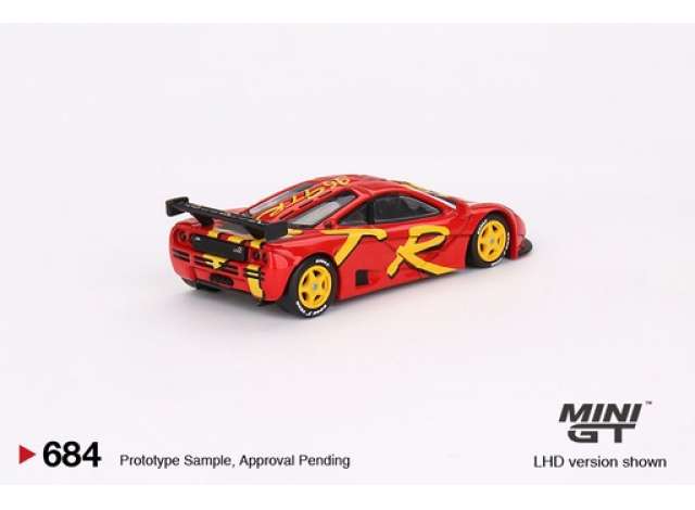 Preorder April 2024 - 1/64 1996 McLaren F1 GTR Presentation, red/yellow
