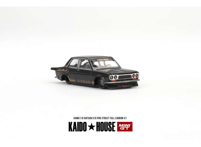 Preorder June 2024 - 1/64 Kaido House Datsun 510 Pro Street Full Carbon V1, black