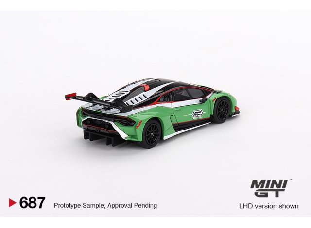 Preorder April 2024 - 1/64 Lamborghini Huracan GT3 EVO2 Presentation, green