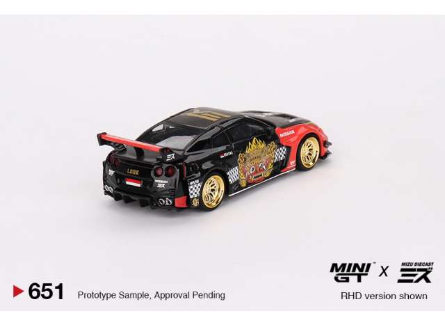 Preorder February 2024 - 1/64 LB Silhouette Works Nissan GT 35GT-RR Ver.1 *Barong*, black/red