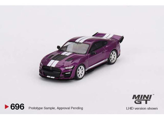 Preorder April 2024 - 1/64 2023 Shelby GT500 Dragon Snake Concept, purple with white stripes