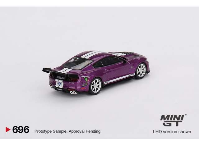 Preorder April 2024 - 1/64 2023 Shelby GT500 Dragon Snake Concept, purple with white stripes