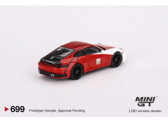 Preorder April 2024 - 1/64 2023 Porsche 911 (992) Carrera S Safety Car Imsa Daytona 2-tone, red/white