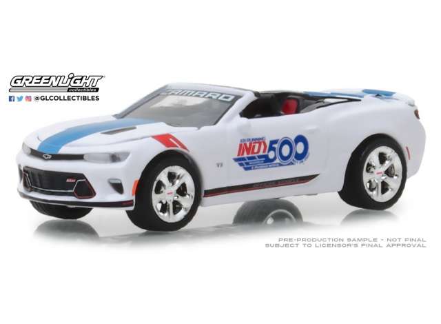 1/64 2017 Chevrolet Camaro Convertible 101 Running Indy 500 Presented by PennGrade Motor Oil 500 Festival Event Car *Hobby Exclusive*, white