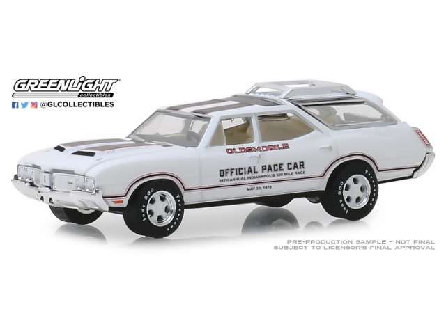 1/64 1970 Oldsmobile Vista Cruiser 54th Annual Indianapolis 500 Mile Race Oldsmobile Official Pace Car *Hobby Exclusive*, white/silver