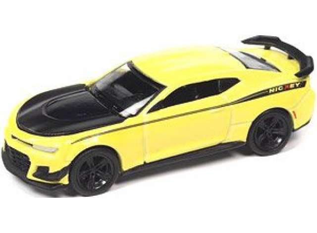 2019 NICKEY Chevrolet Camaro ZL1 1LE, shock yellow with flat black side stipes & NICKEY Logo
