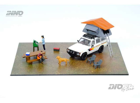 1/64 Toyota Landcruiser FJ60 diorama including Car Camping & Figure's