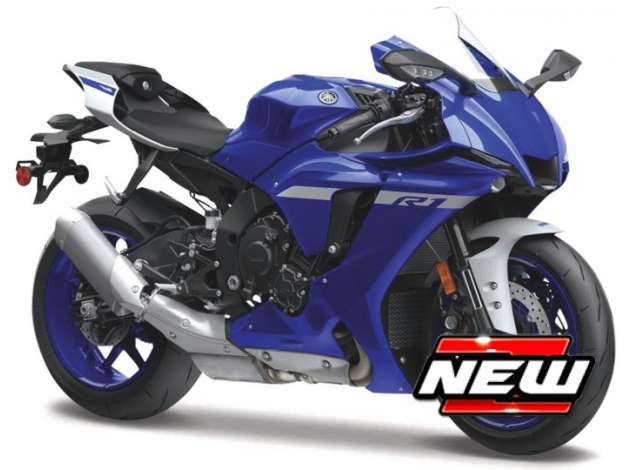 Preorder - Q2 2023 - 1:18 2021 Yamaha YZF-R1, blue/grey