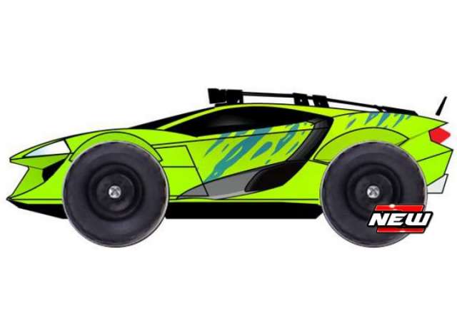 Preorder - Q2 2023 - 1/64 3inch Hyperraptor 4x4, green/blue