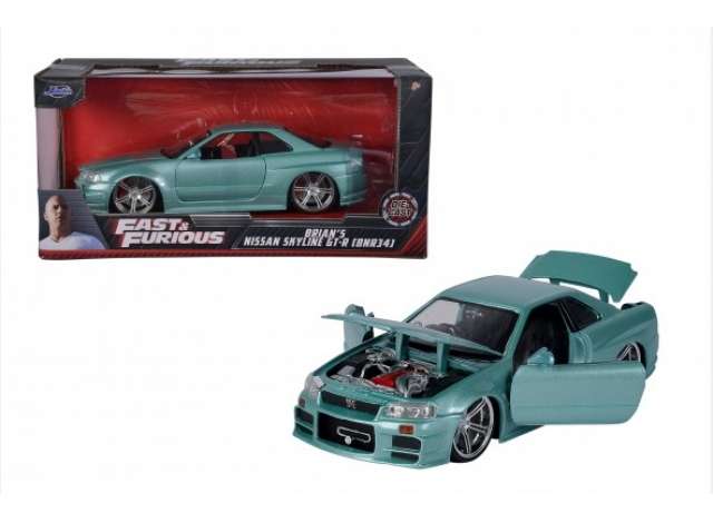 1/24 Brian's Nissan Skyline GT-R (BNR34) *Fast and Furious *, seagreen