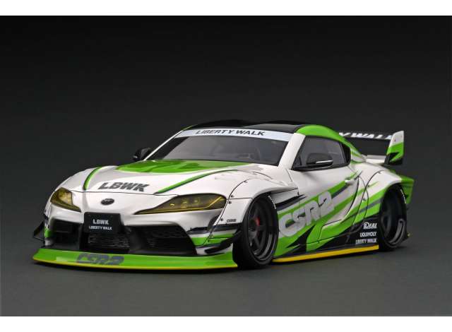 Preorder - Q3 2023 - 1/18 LB Works Toyota Supra A90, white/green