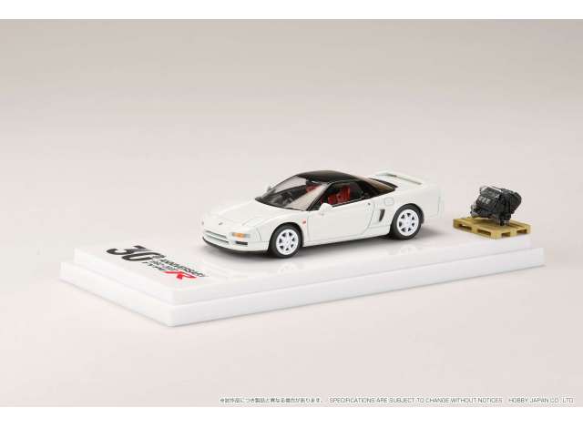 Preorder - Q2 2023 - 1/64 1994 Honda NSX (NA1) with Engine Display Model Type R 30th Anniversary, Championship white