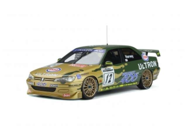 1/18 1996 Peugeot 406 BTCC *Resin series*, gold/green – Diecast Panda