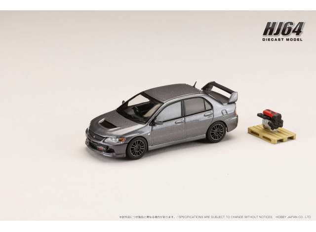 Preorder - Q3 2023 - 1/64 Mitsubishi Lancer GSR Evolution 9 MR with Engine Display Model, medium purplish grey mica