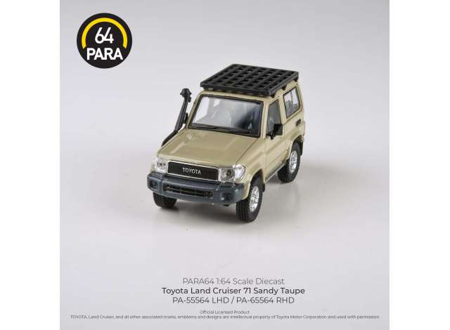Preorder - August 2023 - 1/64 2014 Toyota Land Cruiser 71 short wheel base, sandy taupe right hand drive