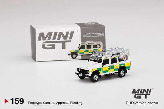 1/64 Land Rover Defender 110 British Red Cross Search & Rescue, white/green/yellow