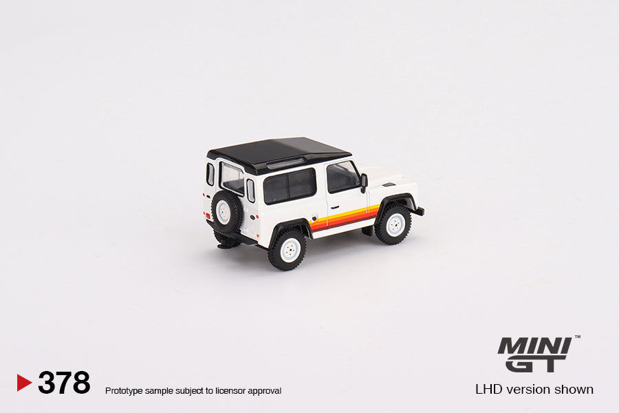 1/64 Land Rover Defender 90 Wagon, white with stripes