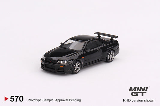 Preorder - September 2023 - 	 1/64 Nissan Skyline GT-R R34 V-Spec, black pearl
