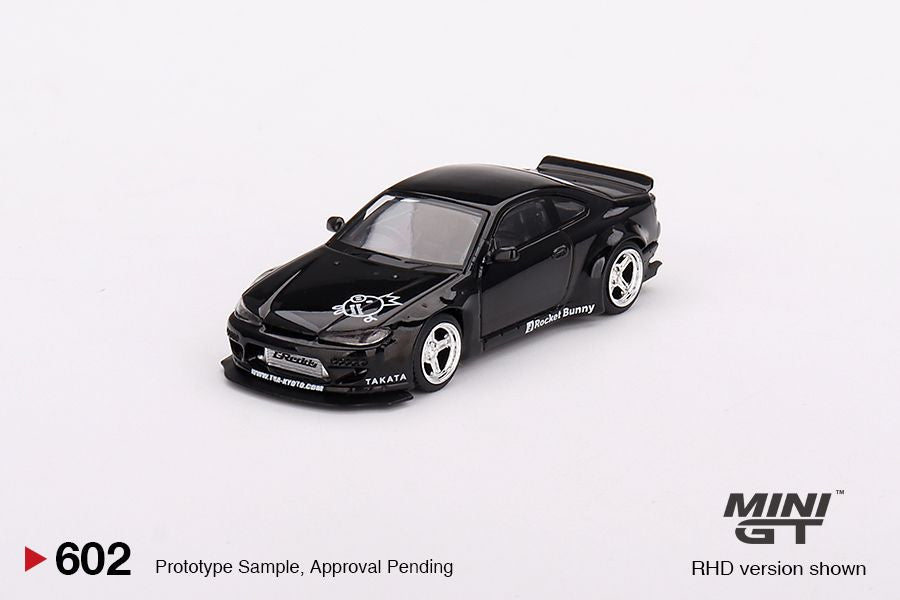 Preorder - October 2023 - 1/64 Nissan Silvia S15 Rocket Bunny, black pearl