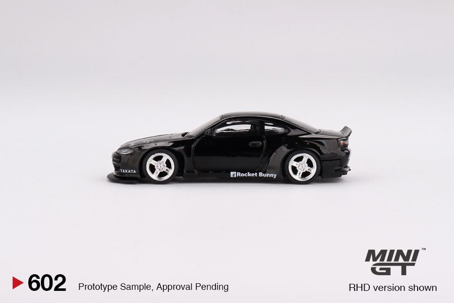 Preorder - October 2023 - 1/64 Nissan Silvia S15 Rocket Bunny, black pearl