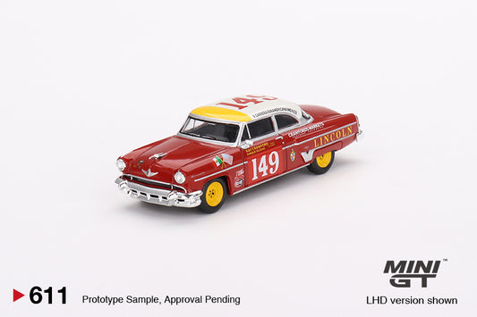 Preorder - October 2023 -  1/64 1954 Lincoln Capri #149 Carrera Panamericana Class Winner, red/white/yellow