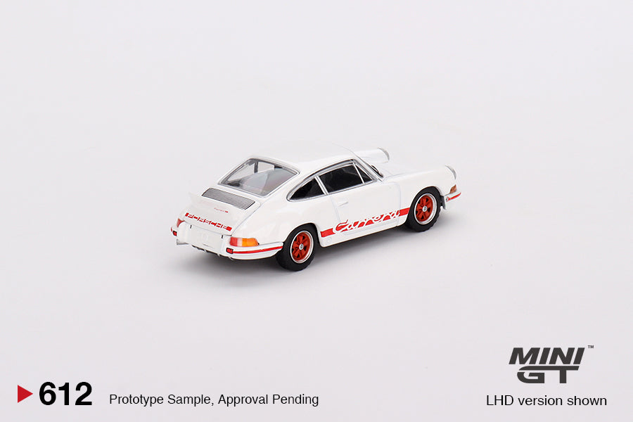 Preorder - October 2023 -  1/64 Porsche 911 Carrera RS 2.7, grand prix white with red livery