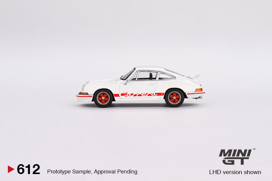 Preorder - October 2023 -  1/64 Porsche 911 Carrera RS 2.7, grand prix white with red livery