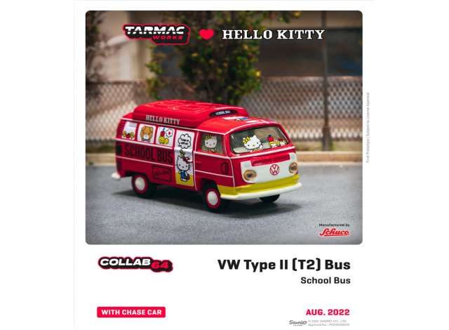 1/64 Volkswagen Type II School bus *Hello Kitty*, red/white/yellow