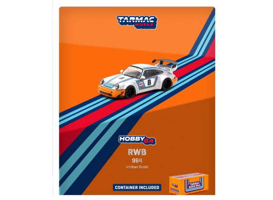 1/64 Porsche RWB 964 Ichiban Boshi, silver/orange