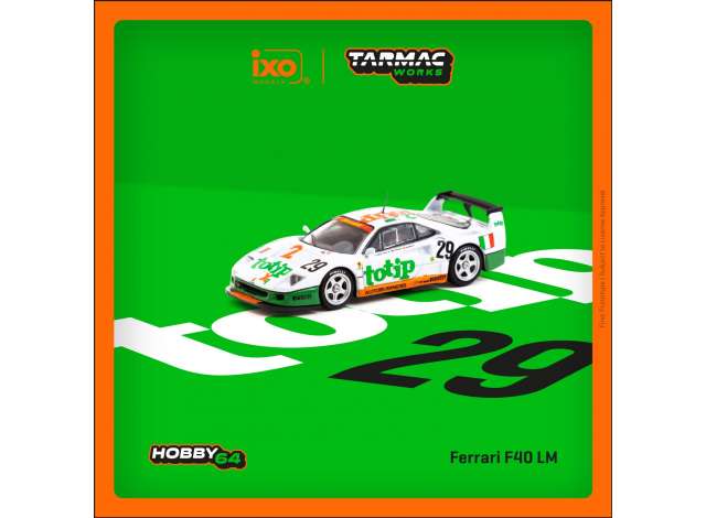 Preorder - October 2023 - 1/64 Ferrari F40 24H Le Mans 1994, white/green/orange