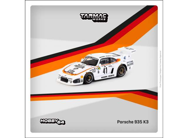 Preorder - November 2023 - 1/64 1979 Porsche 935 K3 #41 K. Ludwig/D. Whittington/B. Whittington Winner 24h of Le Mans, white/yellow/orange