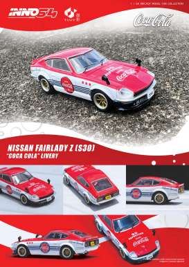 Preorder - September - 1/64 Nissan Fairlady Z (S30) *Coca Cola* Livery, red/white