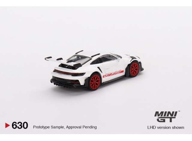 Preorder - May 2024 - 1/64 Porsche 911 (992) GT3 RS with Pyro Red Accent Package, white