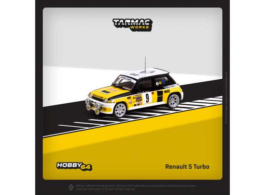 Preorder - January 2024 - 1/64 1981 Renault 5 Turbo #9 Jean Ragnotti/Jean-Marc Andrie winner Monte Carlo Rally, yellow/white/black