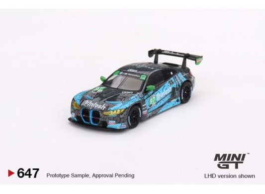 Preorder - May 2024 - 1/64 2023 BMW M4 GT3 Turner Motorsport IMSA #97 2nd Place Laguna Seca GTD, black/blue