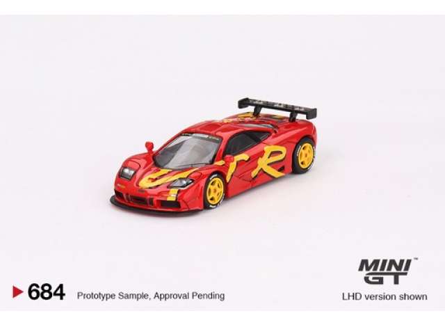 Preorder April 2024 - 1/64 1996 McLaren F1 GTR Presentation, red/yellow