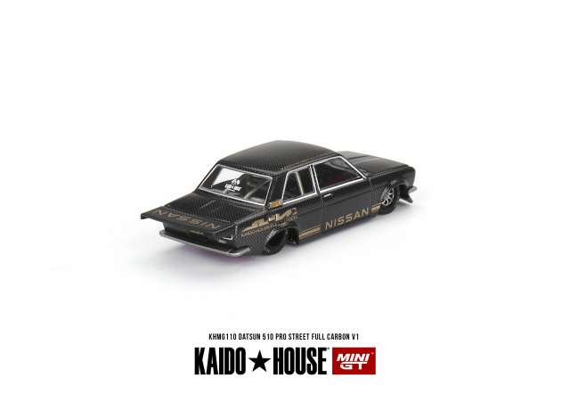 Preorder June 2024 - 1/64 Kaido House Datsun 510 Pro Street Full Carbon V1, black