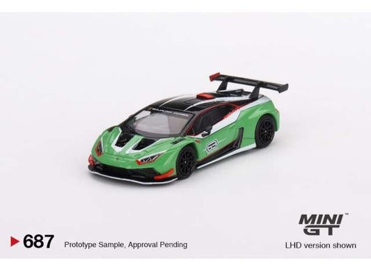 Preorder April 2024 - 1/64 Lamborghini Huracan GT3 EVO2 Presentation, green