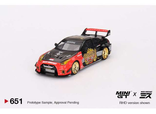 Preorder February 2024 - 1/64 LB Silhouette Works Nissan GT 35GT-RR Ver.1 *Barong*, black/red