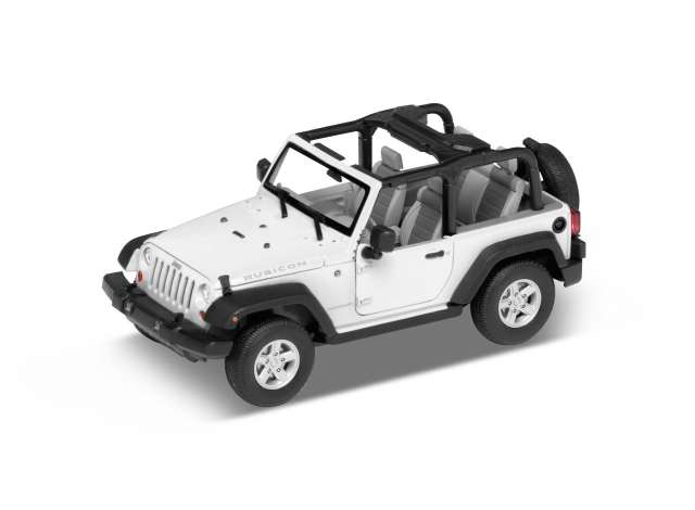 1/24 2007 Jeep Wrangler Rubicon with open roof, white