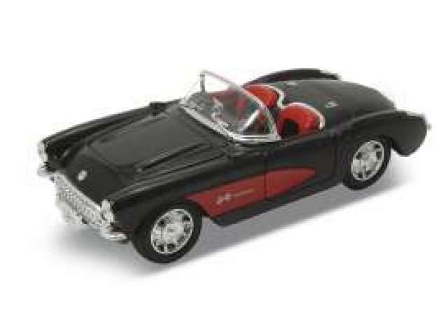 1/24 1957 Chevrolet Corvette, black/red