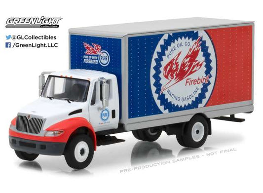 1/64 2013 International Durastar Box Van Pure Oil Co. Firebird Racing Gasoline *H.D. Truck series 11*, white/blue/red