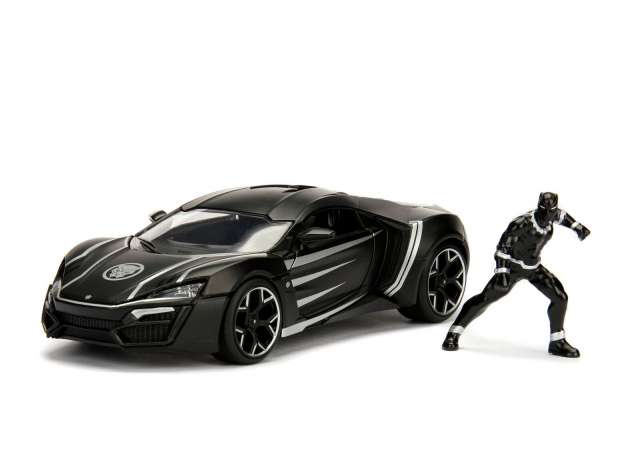 1/24 2017 Lykan Hypersport *Black Panther* including Black Panther figure, black/silver