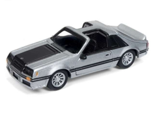 1/64 1982 Ford Mustang Silver Poly, silver/black