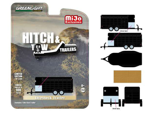 1/64 Livestock Trailer *Hitch & Tow Trailers*, black