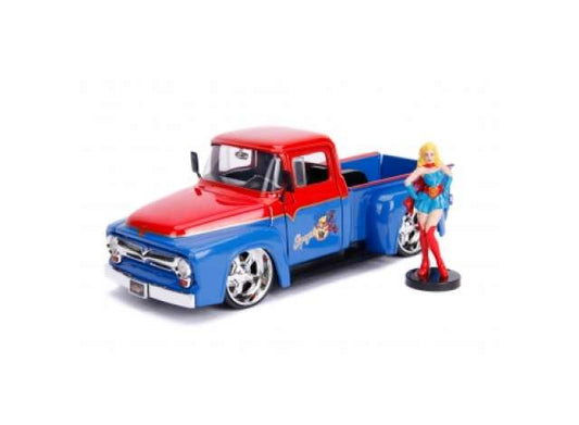 1/24 1952 Ford F-100 Truck *Supergirl* including Supergirl figure, red/blue