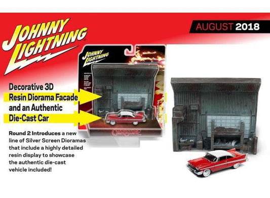 1/64 1958 Plymouth Fury Diorama Christine Includes Darnell's Garage Interior