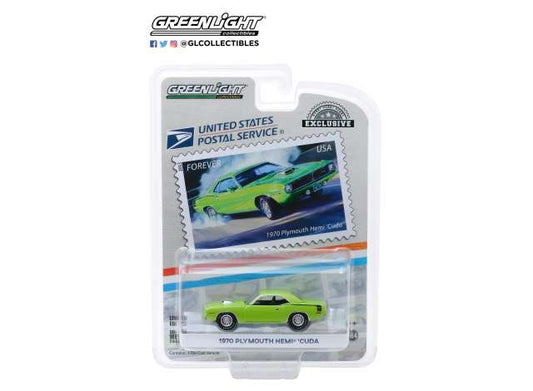 1/64 1970 Plymouth HEMI Cuda United States Postal Service (USPS) America on the Move: Muscle Cars*Hobby Exclusive*, green